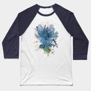 Blue Thistle Flowers Baseball T-Shirt